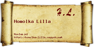 Homolka Lilla névjegykártya